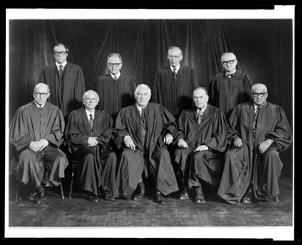 The U.S. Supreme Court in 1976, including Justice Byron R. White