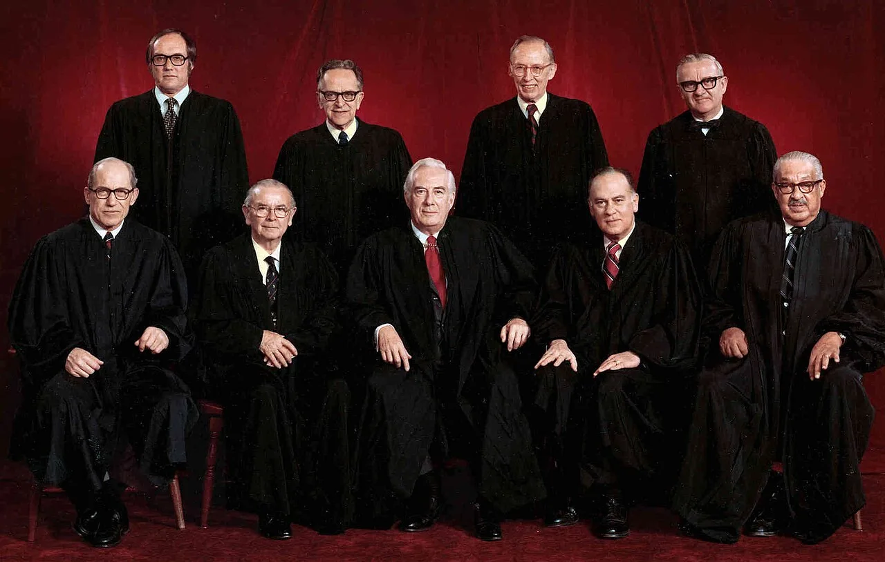 The Burger Court in 1976, which decided Buckley v. Valeo